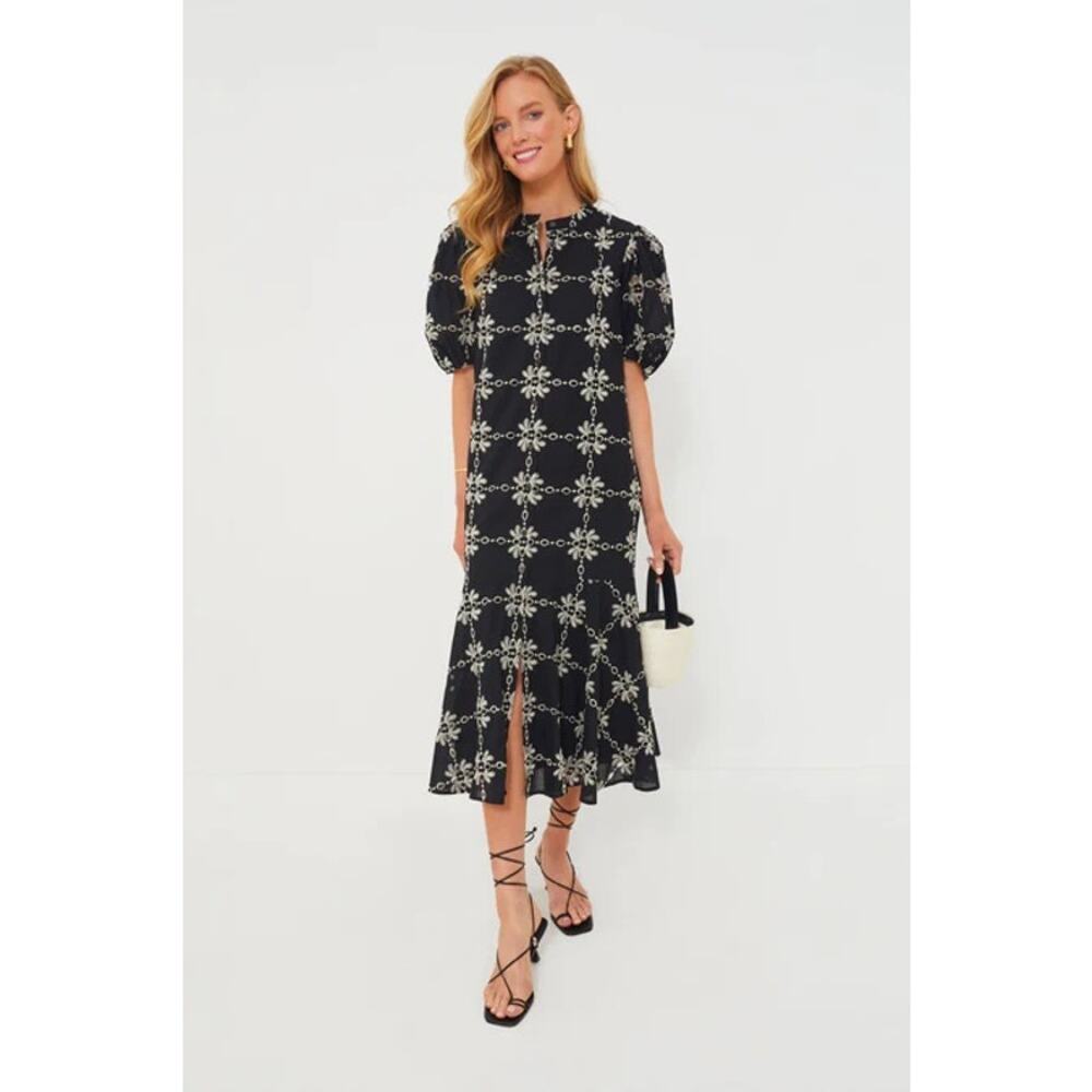 TUCKERNUCK Black Eyelet Lewis Dress NWT Size Medium - Picture 2 of 10